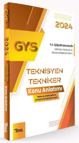 Temsil Yayınları 2024 GYS İçişleri Bakanlığı Teknisyen, Tekniker Konu Anlatımı
