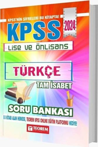 Teorem Yayınları 2024 KPSS Lise Ön Lisans Türkçe Tam İsabet Soru Banka