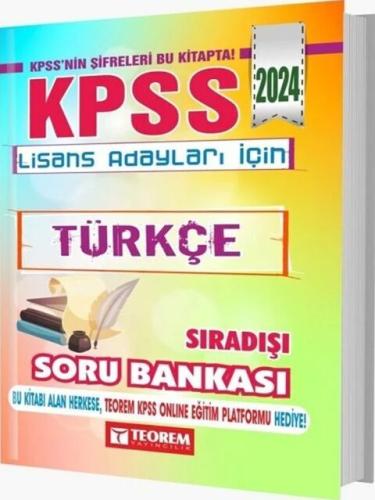 Teorem Yayınları 2024 KPSS Türkçe Sıradışı Soru Bankası Komisyon