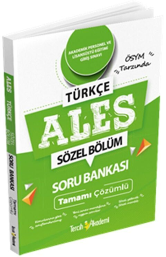 Tercih Akademi ALES Türkçe Sözel Bölüm Tamamı Çözümlü Soru Bankası