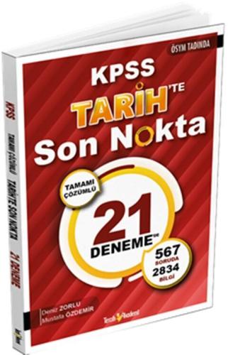 Tercih Akademi Yayınları KPSS Tarih Son Nokta 21 Çözümlü Deneme Deniz 