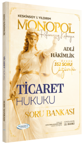 - Monopol Yayınları 2026 Adli Hakimlik Ticaret Hukuku Soru Bankası Çöz