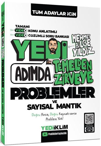 Yediiklim Yayınları Yedi Adımda Temelden Zirveye Problemler ve Sayısal Mantık Video Konu Anlatımlı Video Çözümlü Soru Bankası