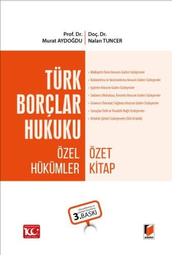 Türk Borçlar Hukuku Özel Hükümler Özet Kitap Murat Aydoğdu