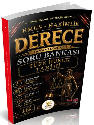 Savaş Yayınları 2026 HUKAL HMGS-Hakimlik Derece Türk Hukuk Tarihi Soru
