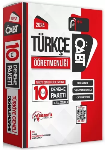 Anamorfik Yayınları 2024 ÖABT Türkçe Öğretmenliği Türkiye Geneli 10 De