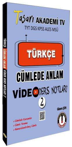 Tasarı Yayınları TYT DGS KPSS ALESS MSÜ Türkçe Cümlede Anlam Video Der