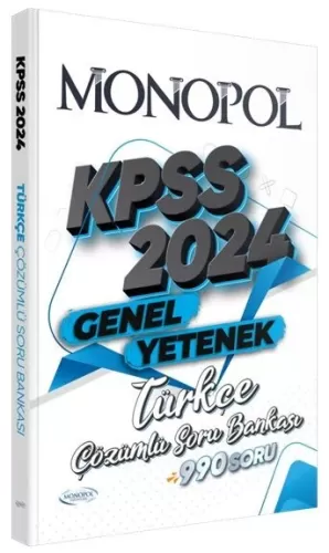 Monopol Yayınları 2024 KPSS Türkçe Soru Bankası Çözümlü Komisyon