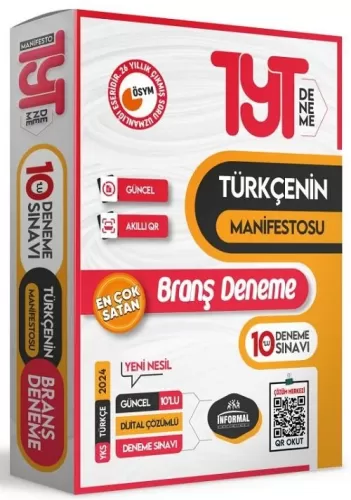 İnformal Yayınları TYT Türkçenin Manifestosu 10 Deneme Dijital Çözümlü