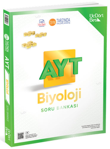 ÜçDörtBeş Yayınları 2026 AYT Biyoloji Konu Özetli Soru Bankası