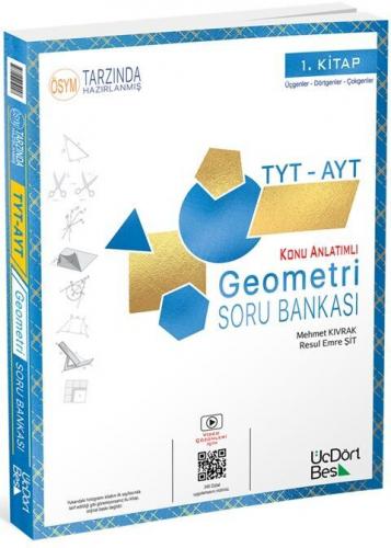Üçdörtbeş Yayınları 2024 TYT AYT Geometri Konu Anlatımlı Soru Bankası 