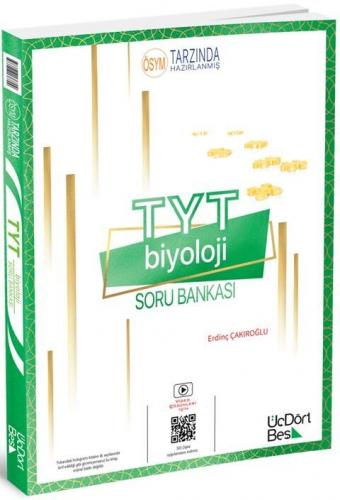 ÜçDörtBeş Yayınları 2024 TYT Biyoloji Soru Bankası Erdinç Çakıroğlu