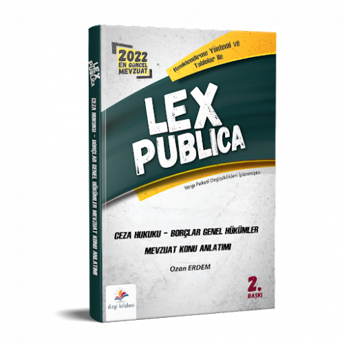 Dizgi Kitap 2022 LEX Publica Hakimlik Ceza Hukuku Borçlar Hukuku Genel