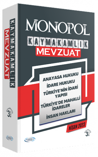 Monopol Yayınları 2023 Kaymakamlık Mevzuat Kitabı Mahmut İmrağ