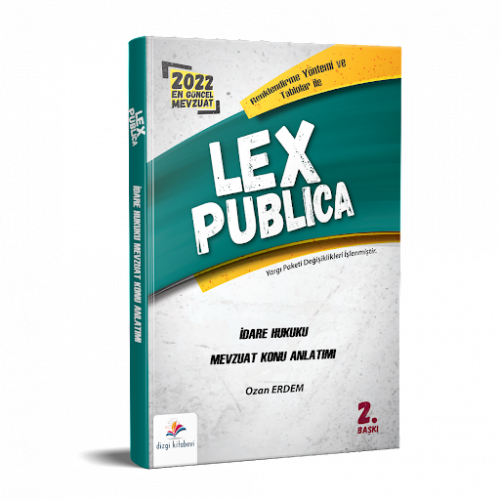 Dizgi Kitap 2022 LEX Publica Hakimlik İdare Hukuku Mevzuat Konu Anlatı
