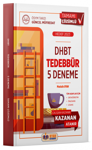 Uyan Yayınları 2022-23 DHBT Tedebbür 5 Deneme Çözümlü Mustafa Uyan