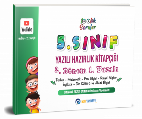 NSN Yayınları 5. Sınıf Yazılı Hazırlık Kitapçığı 2. Dönem 1. Yazılı