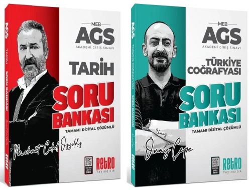Retro Yayıncılık 2026 MEB-AGS Tarih ve Türkiye Coğrafyası Soru Bankası 2'li Set