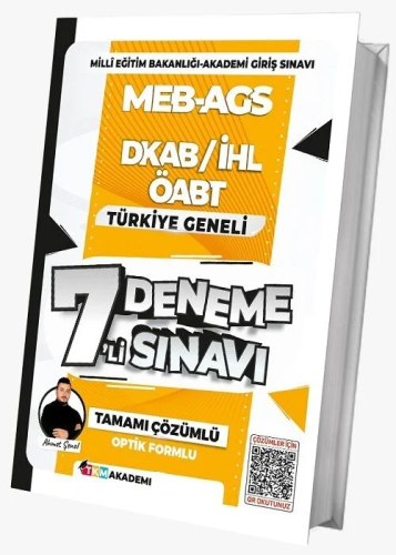 TKM Akademi 2026 ÖABT MEB-AGS Din Kültürü ve Ahlak Bilgisi Türkiye Geneli 7 Deneme Çözümlü