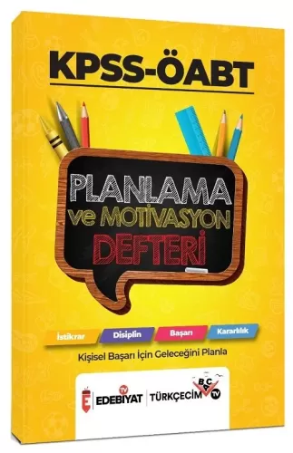 Edebiyat TV Yayınları KPSS ÖABT Planlama ve Motivasyon Defteri Hidayet