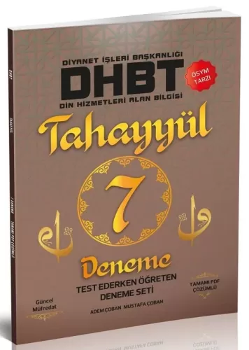 Tahayyül Yayınları DHBT 7 Deneme Çözümlü Mustafa Çoban