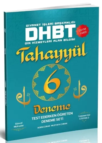 Tahayyül Yayınları DHBT 6 Deneme Çözümlü