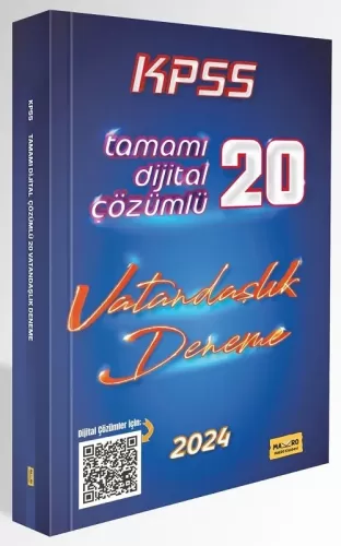 Makro Kitap 2024 KPSS Vatandaşlık 20 Deneme Dijital Çözümlü