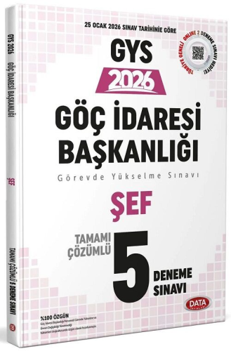 Data Yayınları 2026 Göç İdaresi Başkanlığı Şef GYS Tamamı Çözümlü 5 Deneme Sınavı