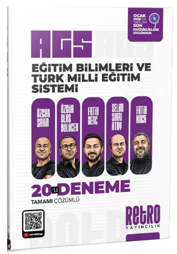 MEB-AGS Hazırlık,MEB-AGS Eğitim Bilimleri Deneme, - Retro Yayıncılık -