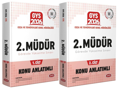Data Yayınları 2026 Ceza ve Tevkifevleri Ceza İnfaz Kurumu 2. Müdür GYS Konu Anlatımlı 1-2