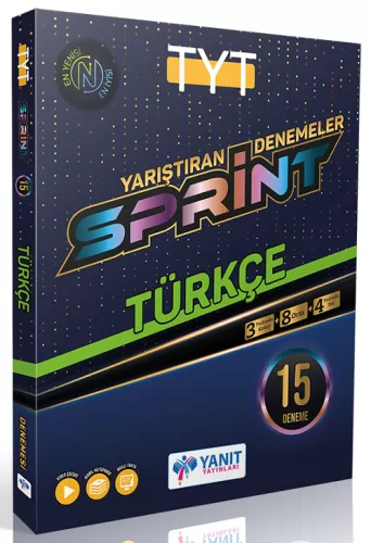 Yanıt Yayınları YKS -TYT Türkçe Sprint 15 Deneme Video Çözümlü Komisyo