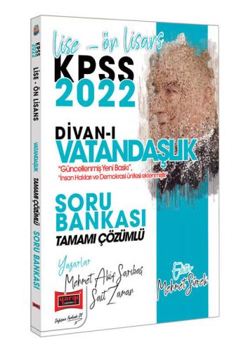 Yargı Yayınları 2022 KPSS Lise Ön Lisans Divanı Vatandaşlık Tamamı Çöz