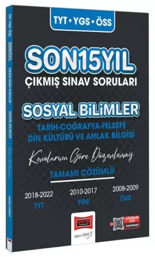 Yargı Yayınları TYT YGS ÖSS Sosyal Bilimler Son 15 Yıl Çıkmış Sınav So