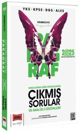 Yargı Yayınları 2025 YKS KPSS DGS ALES Kelebek Serisi Tamamı Çözümlü Paragraf Konularına Göre Düzenlenmiş Çıkmış Sorular