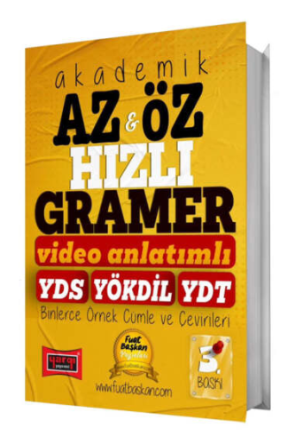 Yargı Yayınları 2025 YDS YÖKDİL YDT Akademik Az & Öz Hızlı Gramer (Video Anlatımlı)