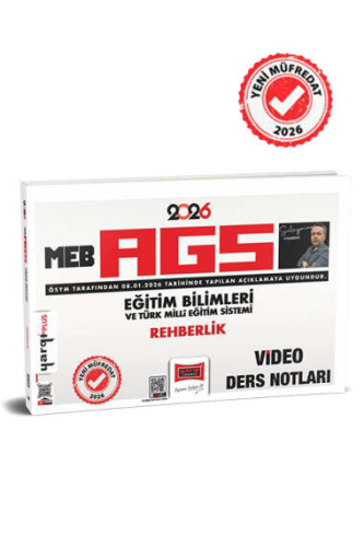 Yargı Yayınları 2026 MEB-AGS Eğitim Bilimleri ve Türk Milli Eğitim Sistemi Rehberlik Video Ders Notları