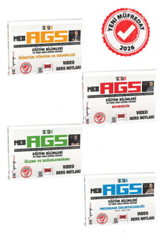 Yargı Yayınları 2026 MEB-AGS Eğitim Bilimleri ve Türk Milli Eğitim Sistemi Video Ders Notları Seti 4 Kitap