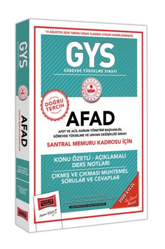 ​Yargı Yayınları GYS AFAD Santral Memuru Kadrosu İçin Konu Özetli Çıkmış ve Çıkması Muhtemel Sorular