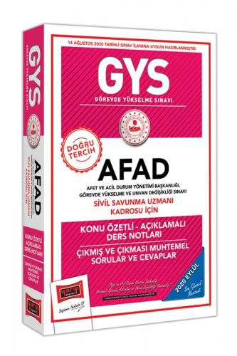 ​​Yargı Yayınları GYS AFAD Sivil Savunma Uzmanı Kadrosu İçin Konu Özetli Çıkmış ve Çıkması Muhtemel Sorular