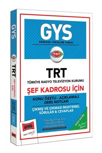 ​Yargı Yayınları GYS TRT Şef Kadrosu İçin Konu Özetli Çıkmış ve Çıkması Muhtemel Sorular