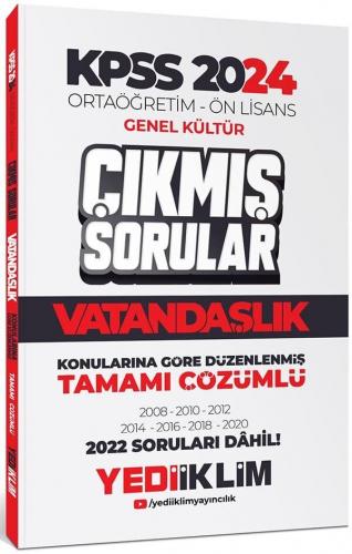 Yediiklim Yayınları 2024 KPSS Ortaöğretim - Ön Lisans Genel Kültür Vat