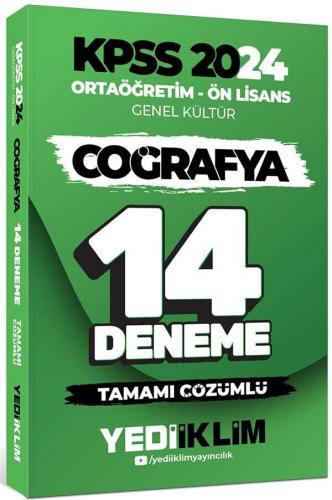 Yediiklim Yayınları 2024 KPSS Ortaöğretim - Ön Lisans Genel Kültür Coğ