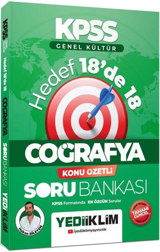 Yediiklim Yayınları KPSS Genel Kültür Hedef 18'de 18 Coğrafya Konu Öze