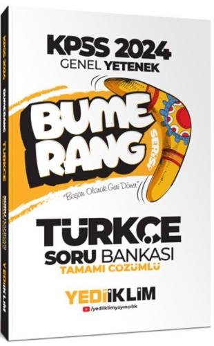 Yediiklim Yayınları 2024 KPSS Genel Yetenek Bumerang Türkçe Tamamı Çöz