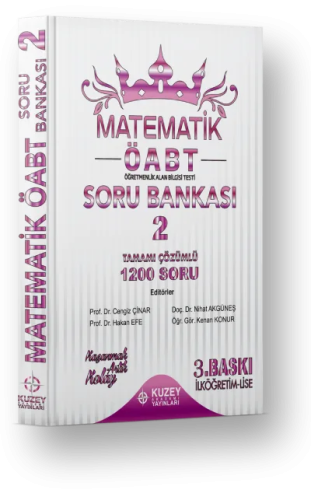 Kuzey Akademi 2025 ÖABT İlköğretim-Lise Matematik 1200 Soru Bankası-2 Çözümlü