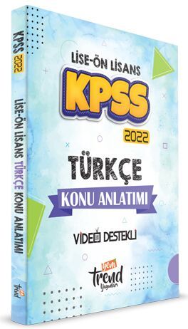 ​Yeni Trend Yayınları 2022 KPSS Lise Ön Lisans Türkçe Konu Anlatımı Ko