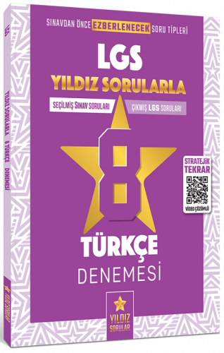Yıldız Sorular 8. Sınıf LGS Türkçe 8 Deneme Video Çözümlü