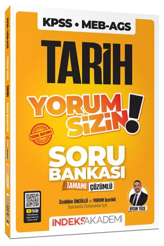 İndeks Akademi 2026 KPSS MEB-AGS Tarih Yorum Sizin Soru Bankası Çözümlü